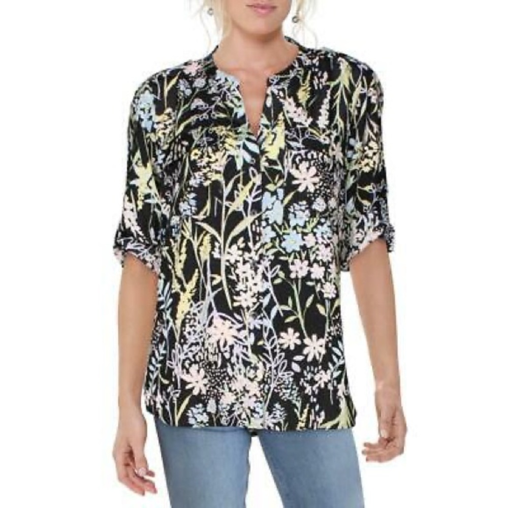 Calvin Klein button-down floral top